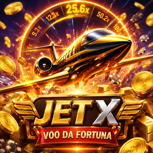 Capa do jogo de crash JetX com foguete subindo