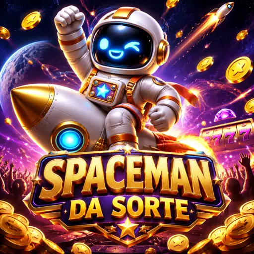 Capa do jogo de crash Spaceman com astronauta flutuando